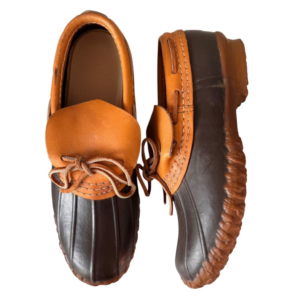 L.L.Bean Vintage 1970s Maine Hunting Shoes Duck Boots Made in USA Leather 7